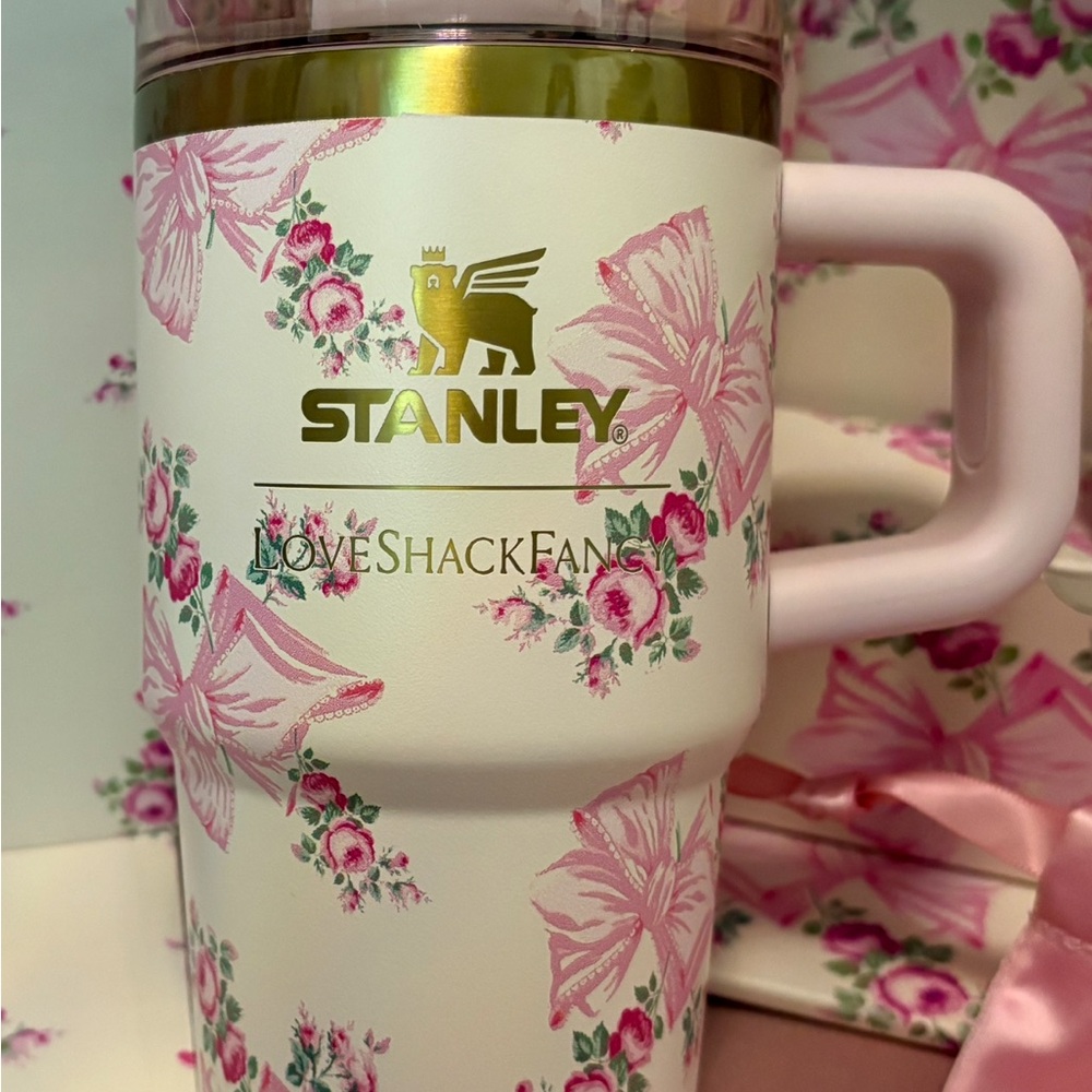 Stanley White and Pink Floral Mug